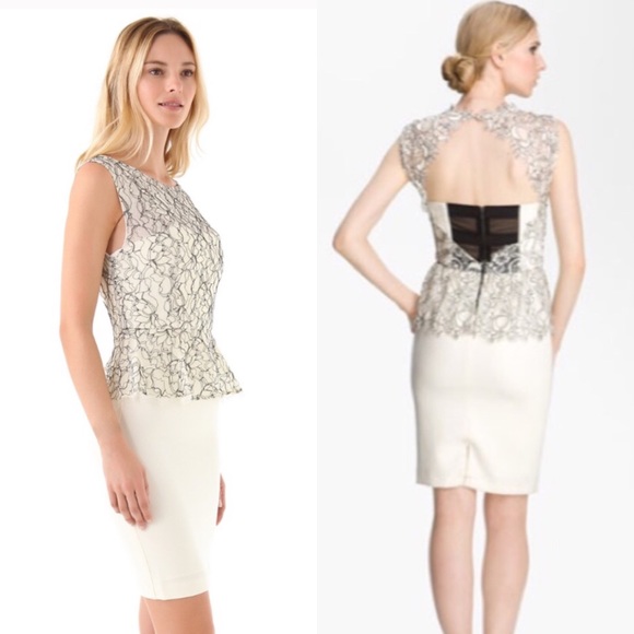 Alice + Olivia Dresses & Skirts - alice + olivia Shovan Peplum Dress with Open Back